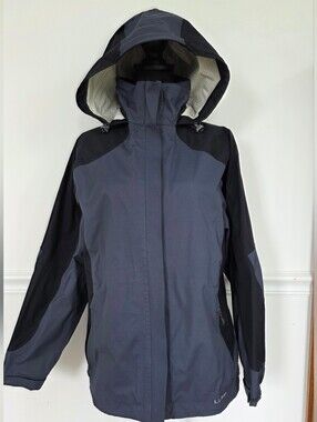 L.L. Bean Women's Hooded Waterproof Jacket - Slate/Black